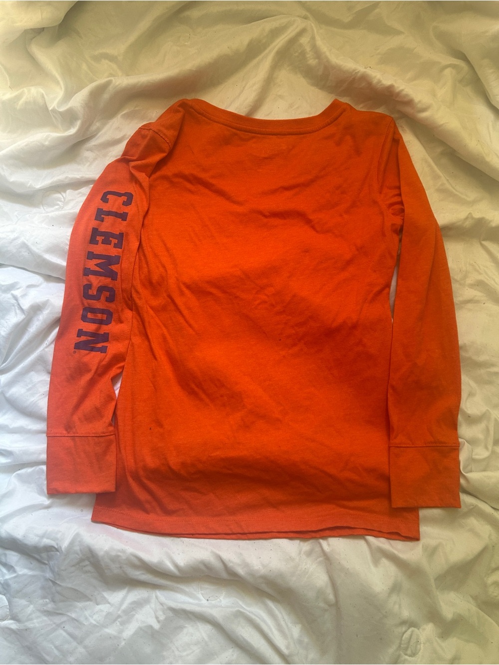 Colosseum Orange Long-Sleeve V-Neck with White Paw Graphic - Picture 5 of 6